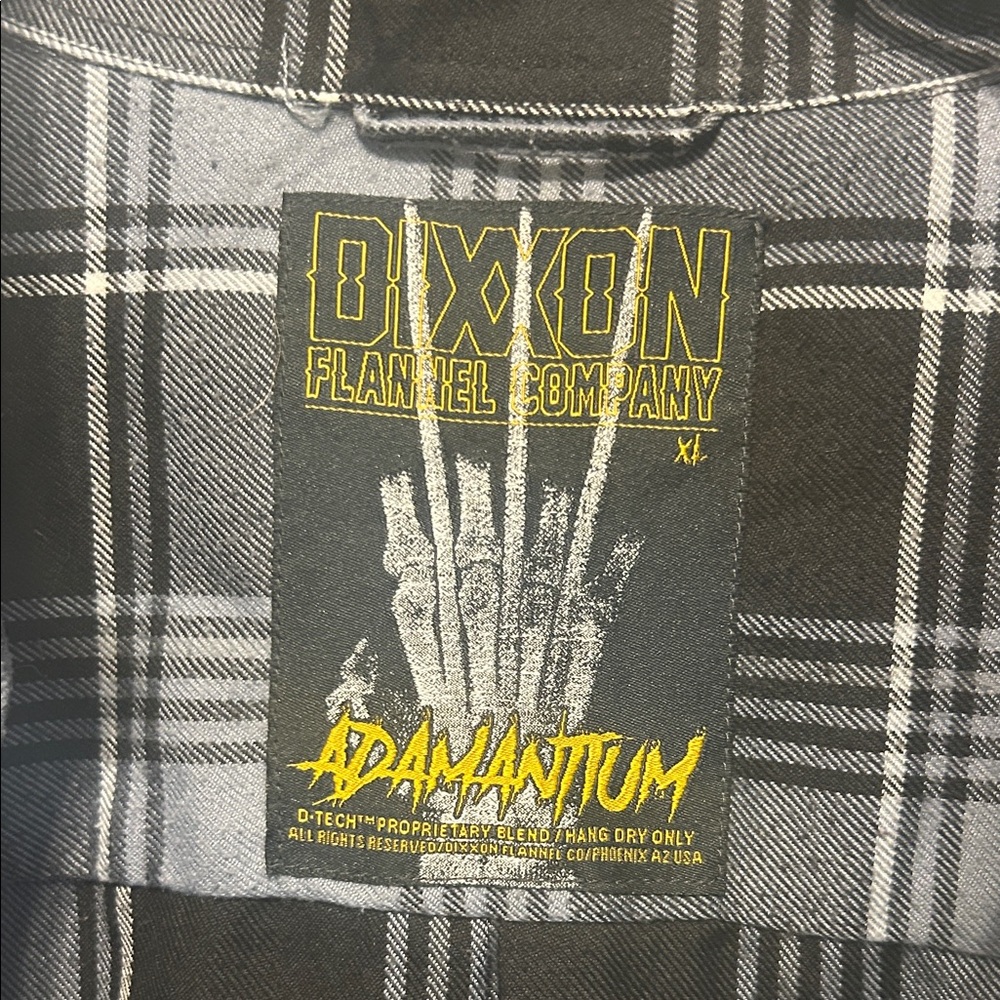 Dixxon Adamantium Black & Gray Plaid Men's Flannel Shirt Jacket - Picture 3 of 5
